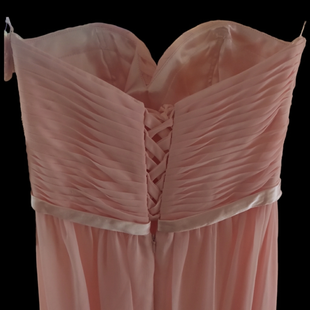 Chica's Chiffon Strapless Full Length Dress. Size S - Picture 5 of 13